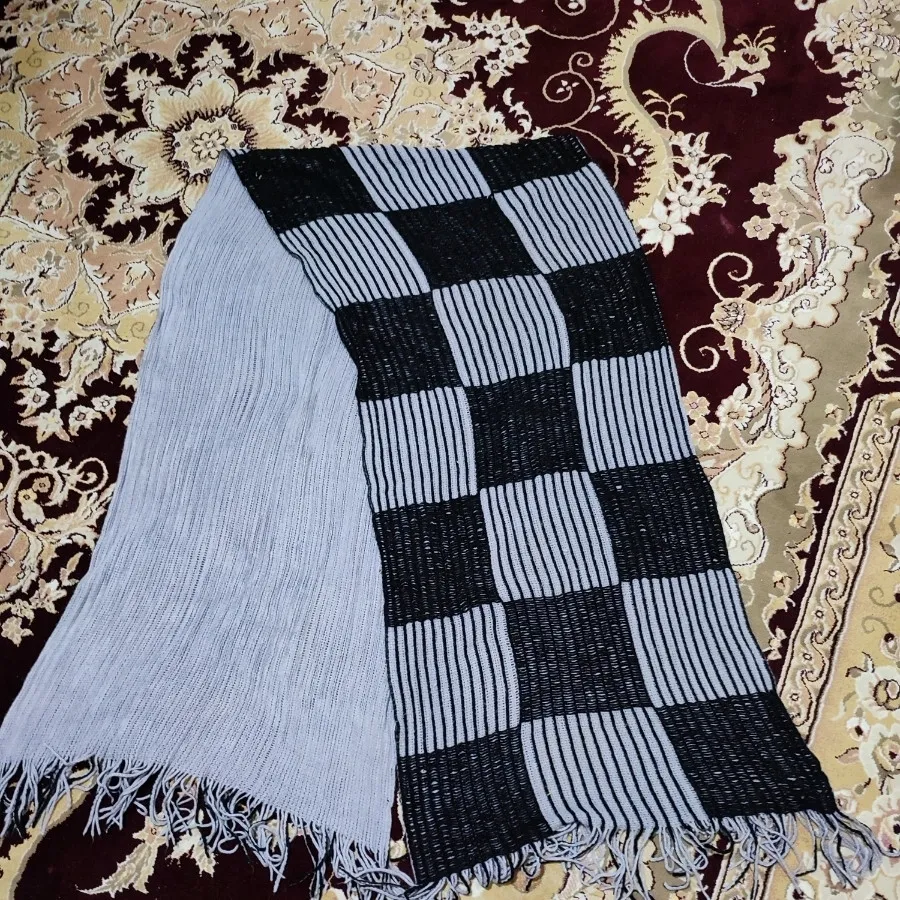 شال بافت دو رنگ