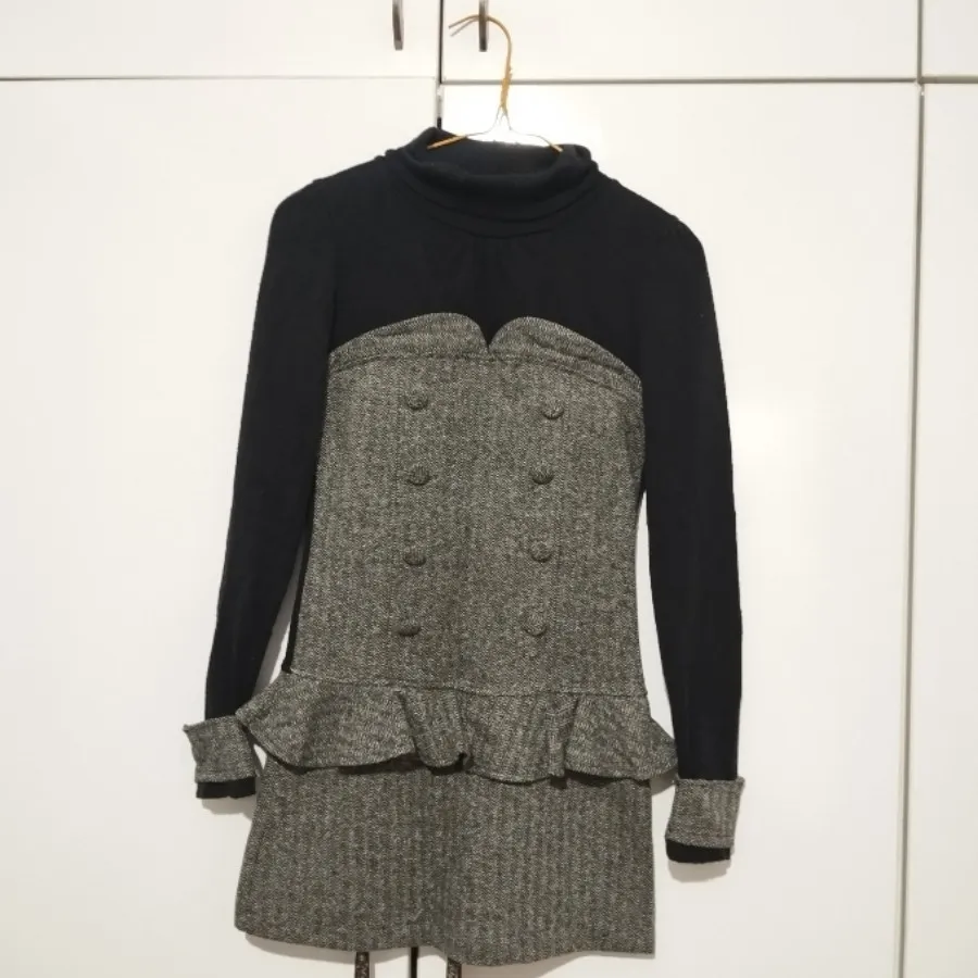 پیراهن کوتاه دو رنگ