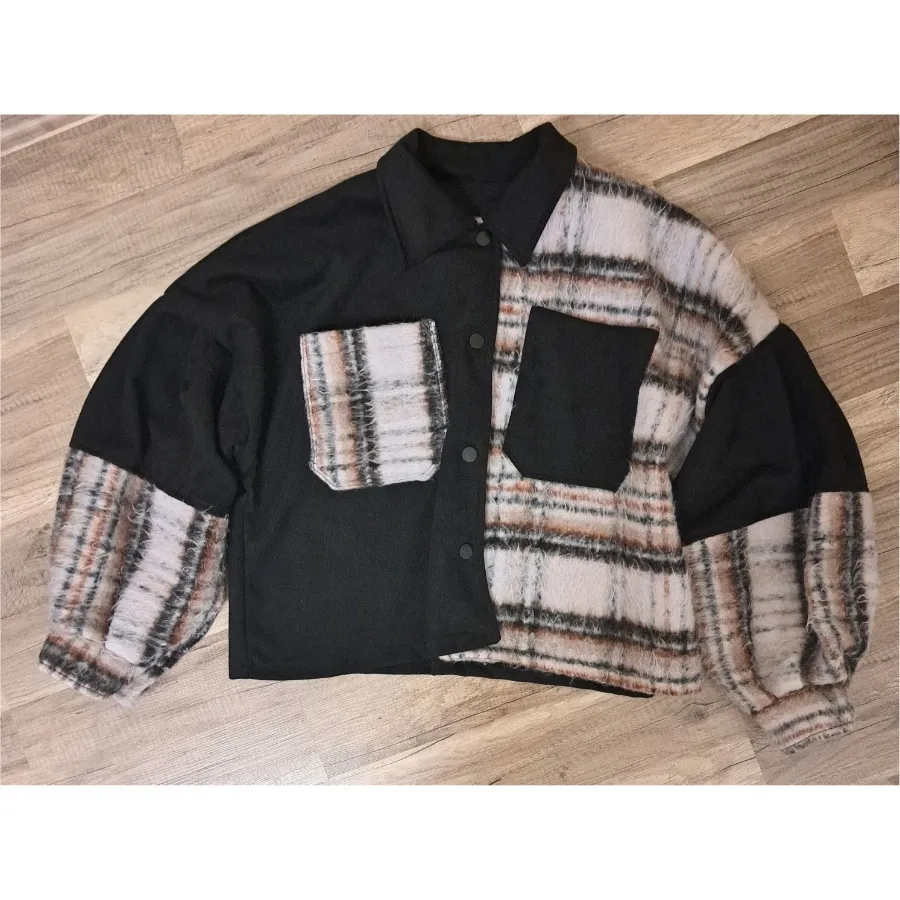 بولوز پشمی-مخملی کراپ