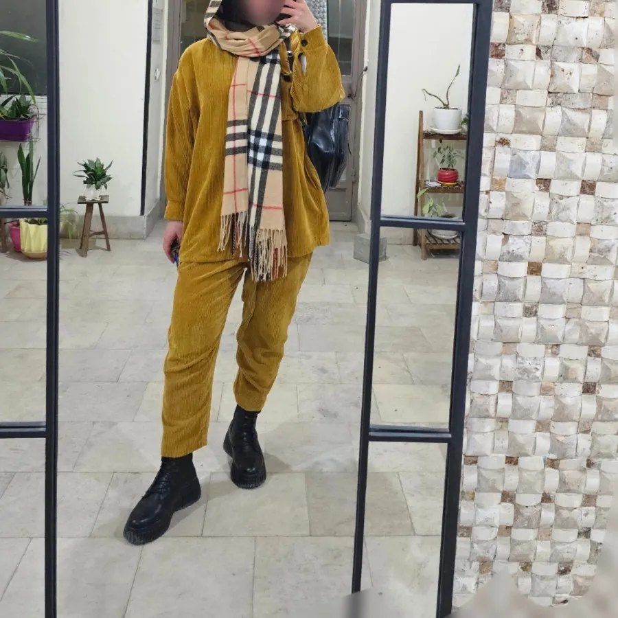 مانتو شلوار کبریتی پاییزی