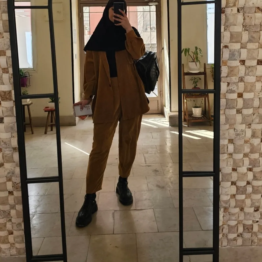 مانتو شلوار کبریتی پاییزی