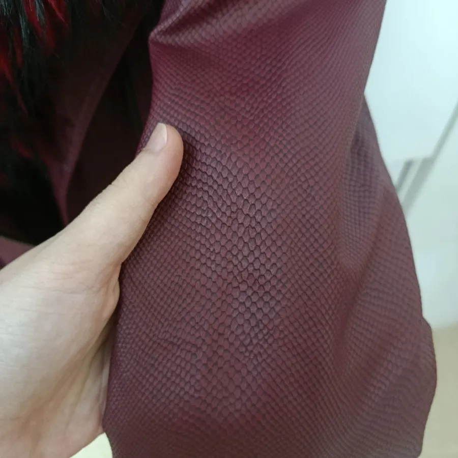 پالتو چرم زنانه زرشکی