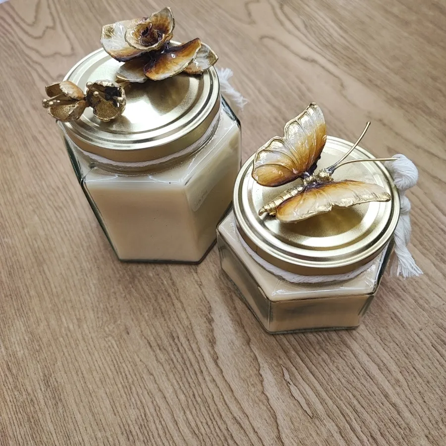 شمعدان برنجی میناکاری شده