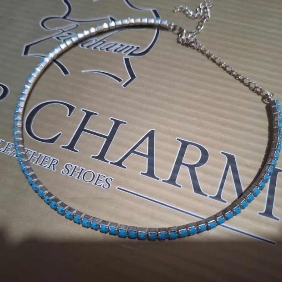 گردنبند طوق فیروزه ای