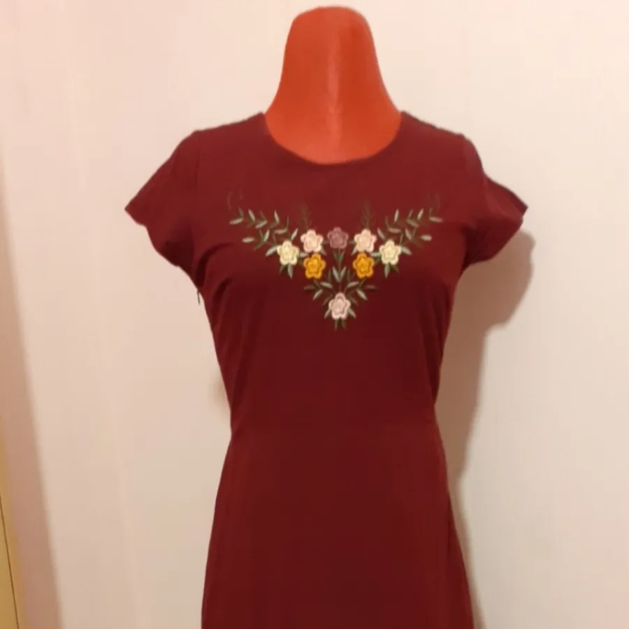 پیراهن لینن گلدوزی شده