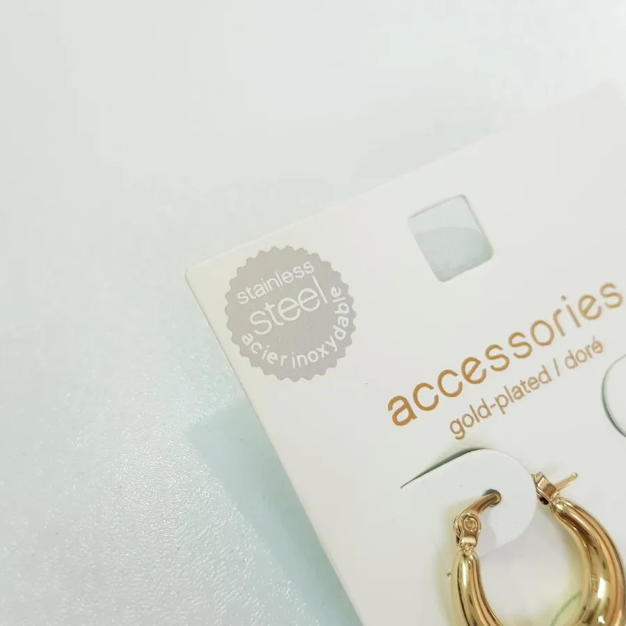 گوشواره قفلی استیل طلایی