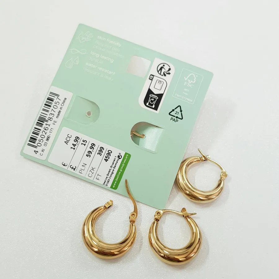 گوشواره استیل روکش طلا