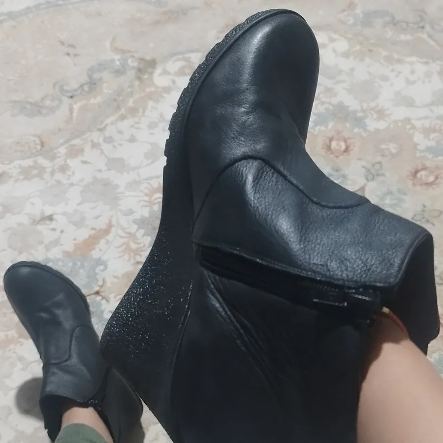 نیم بوت لژ دار مشکی