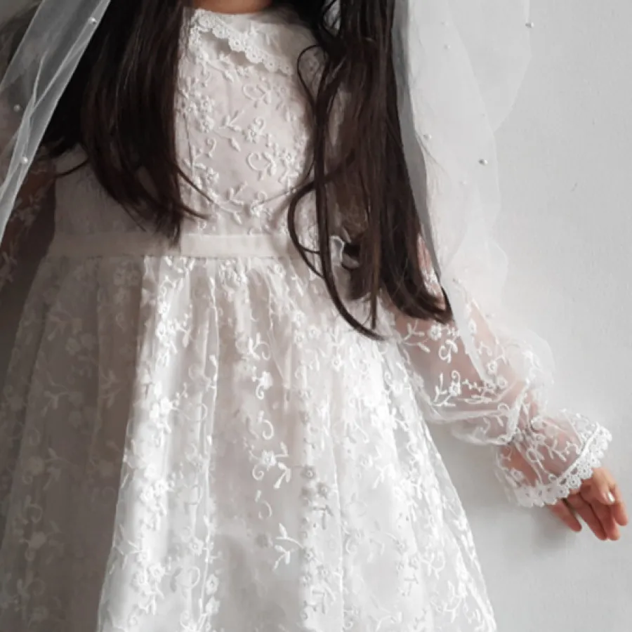 پیراهن تور سفید