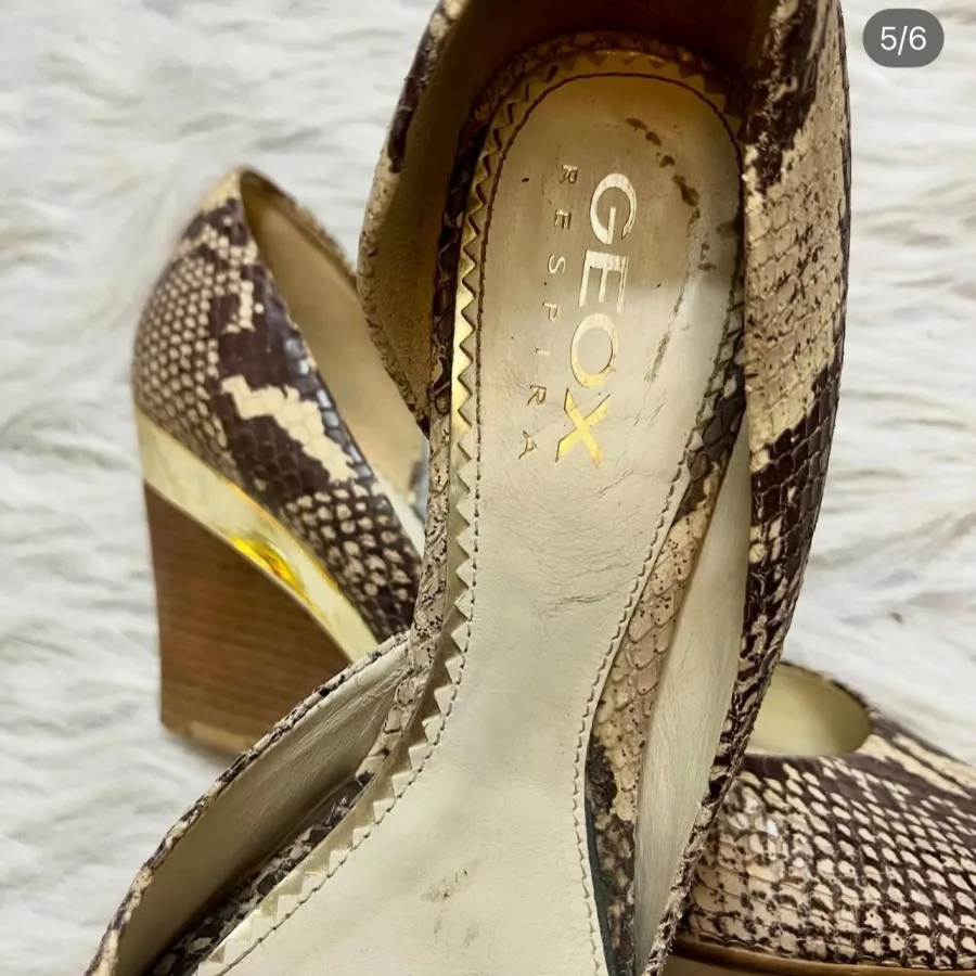 کفش چرم پوست ماری