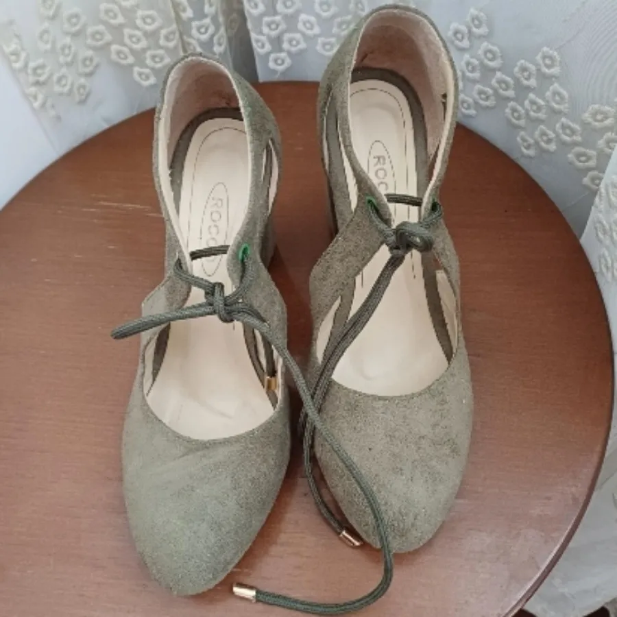 کفش مخمل سبز