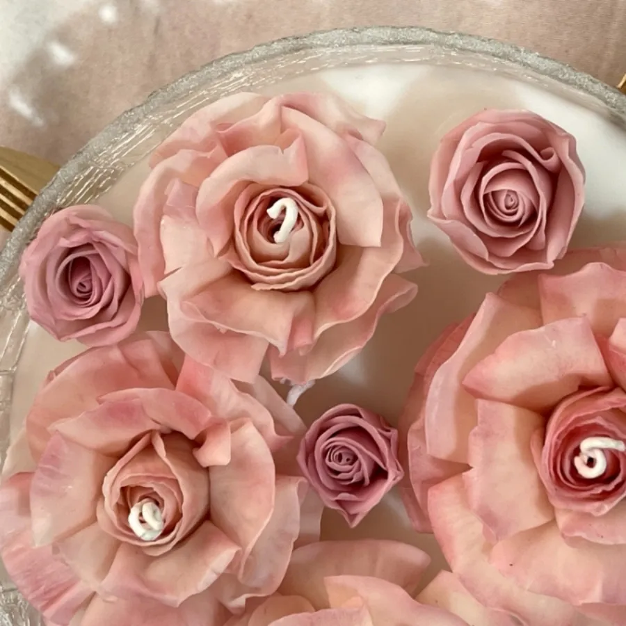 شمع های گل دست‌ساز آرینا