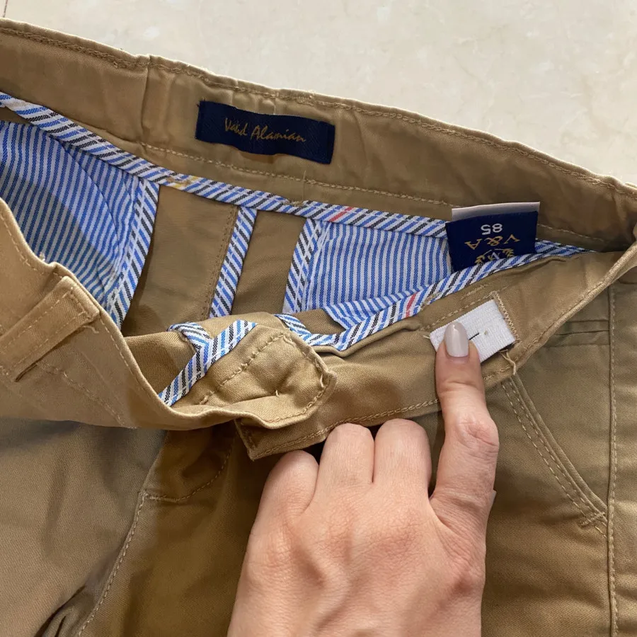 شلوار کتان نسکافه ای