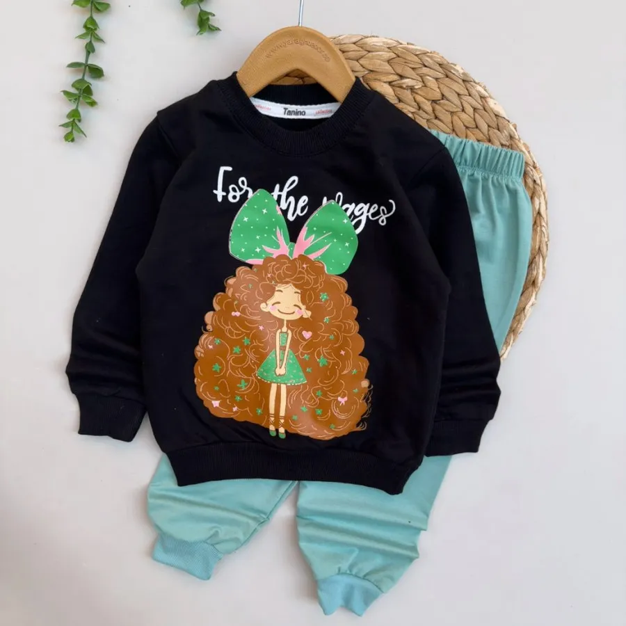 بلوز شلوار دخترونه موفرفر