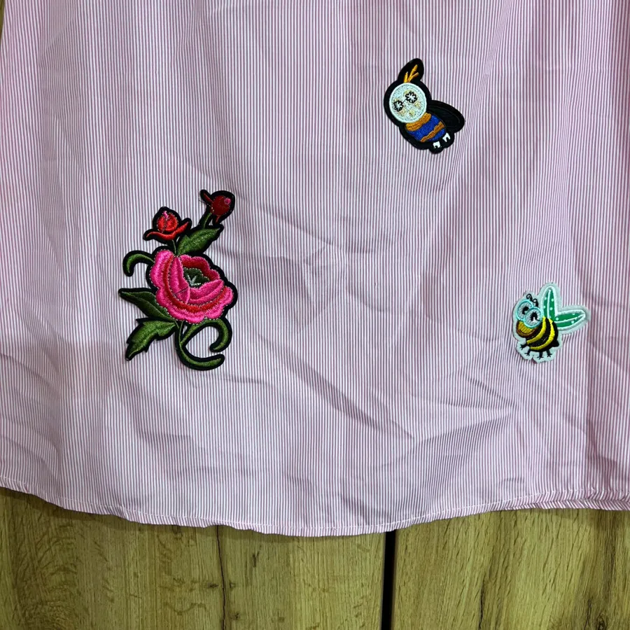 سارافون ناز راه راه صورتی