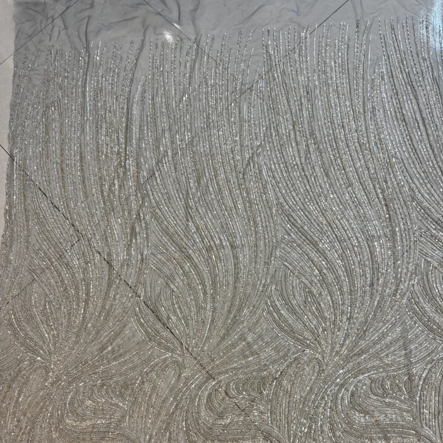 پارچه کریستال و پولک دوزی