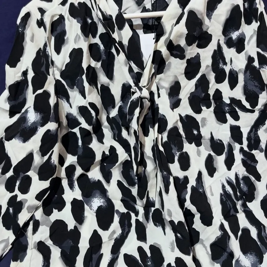 شومیز پلنگی یقه کراواتی