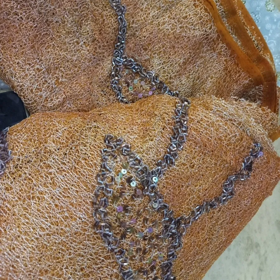 پارچه گیپور منجوق و پولک