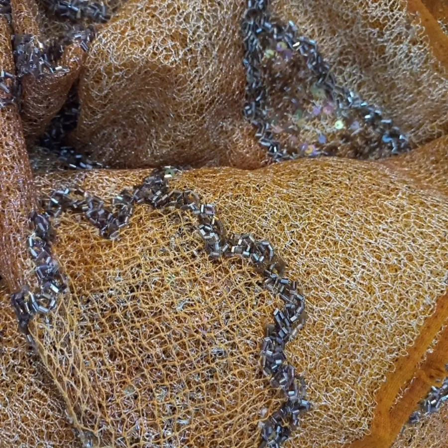 پارچه گیپور منجوق و پولک