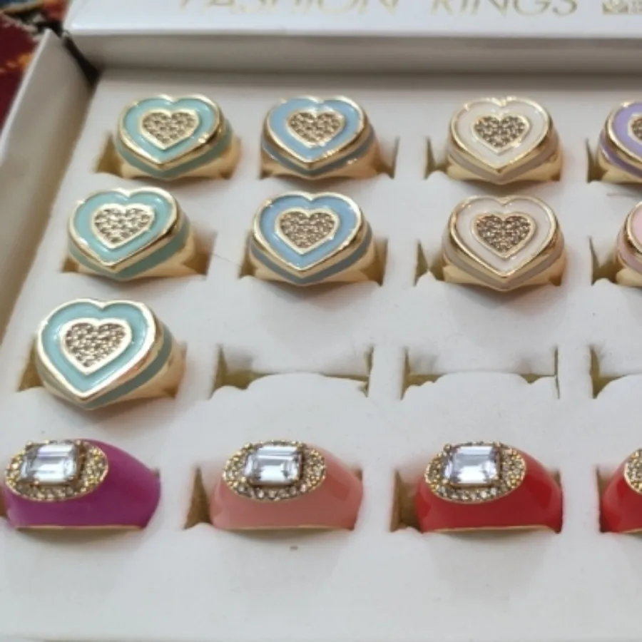 4 انگشتر پرنگین فری سایز