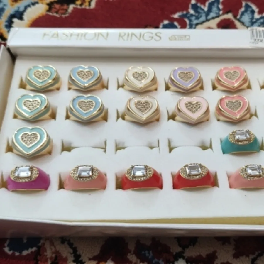 4 انگشتر پرنگین فری سایز