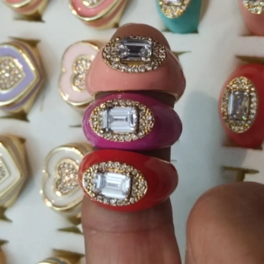 4 انگشتر پرنگین فری سایز