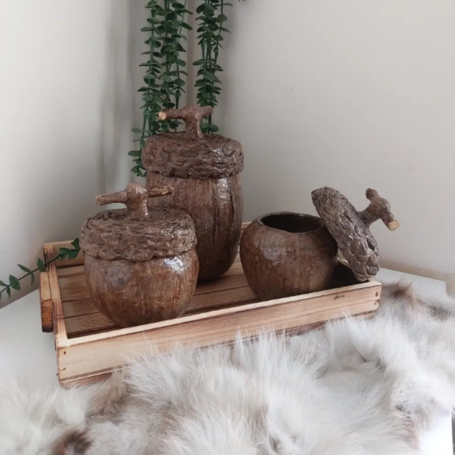 ست ظرف بلوط