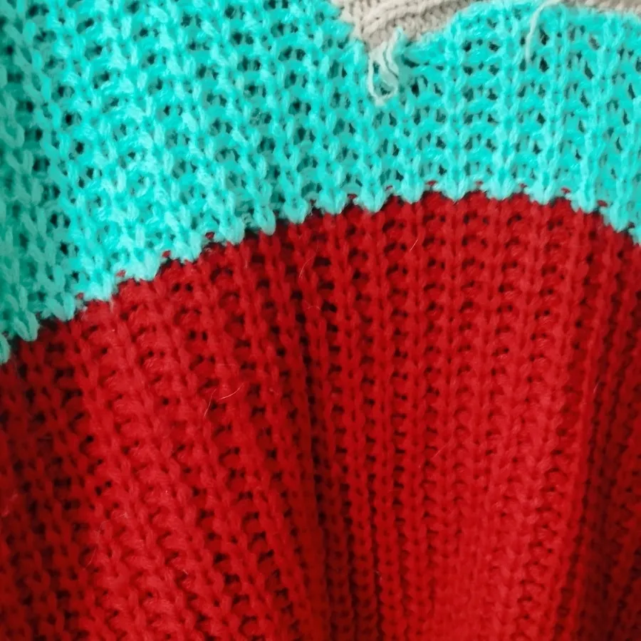 پیراهن بافتنی رنگی رنگی