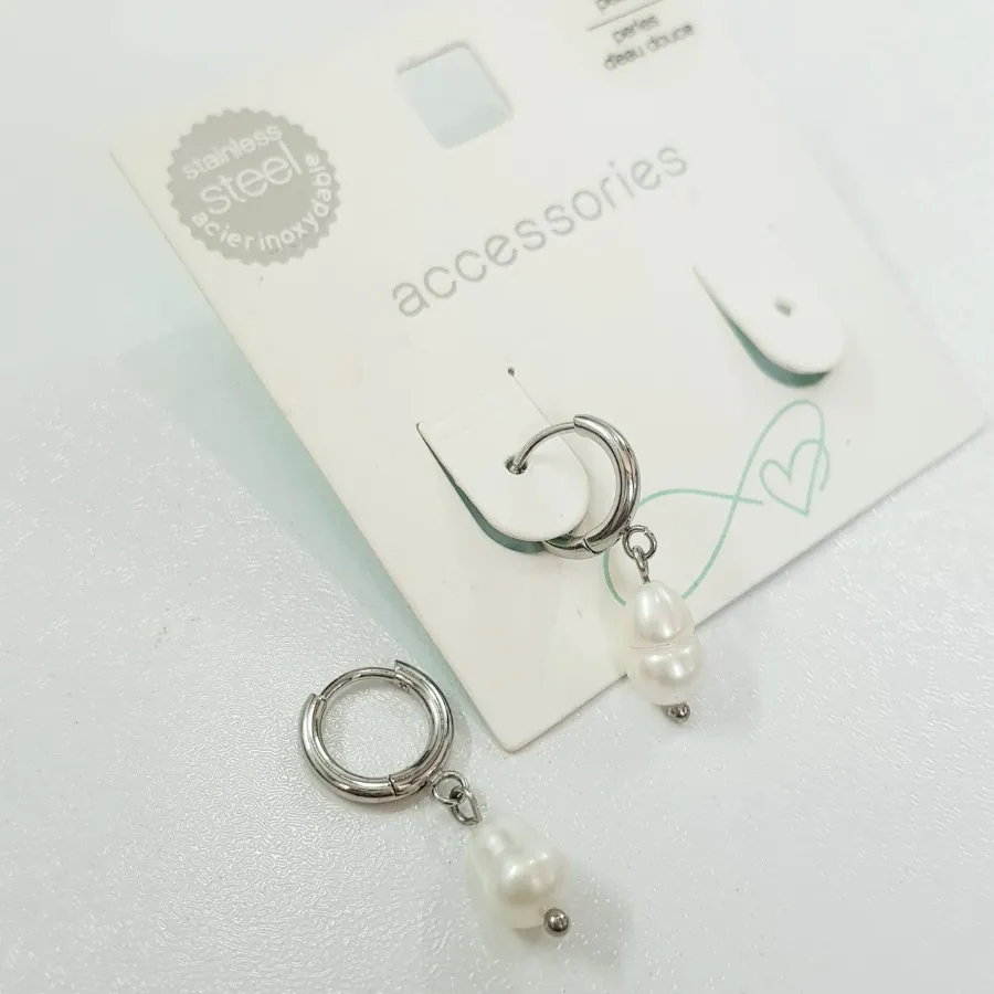 گوشواره استیل مروارید اصل