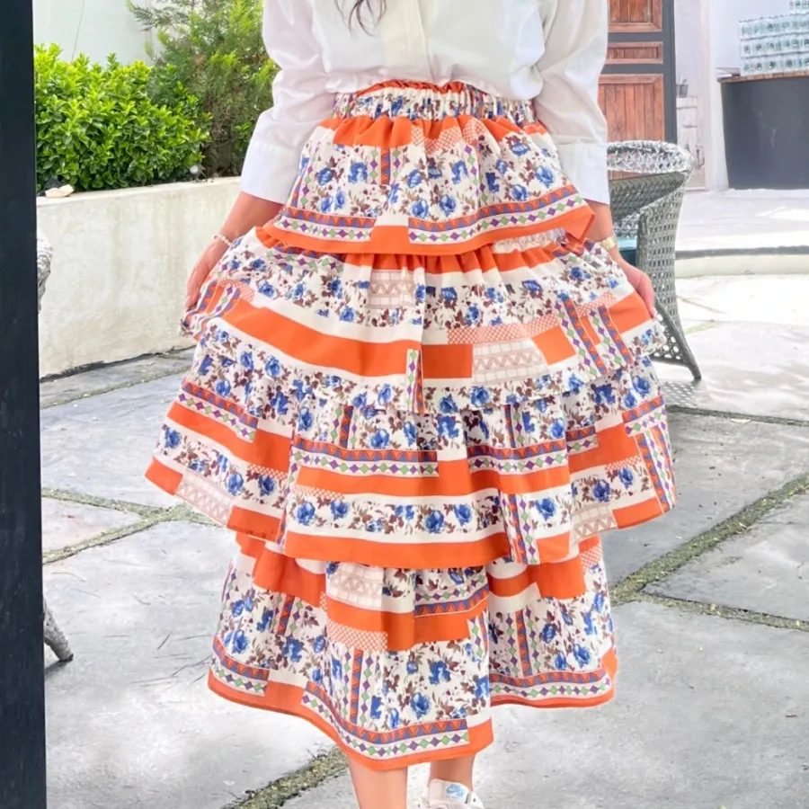 دامن پفی 4طبقه