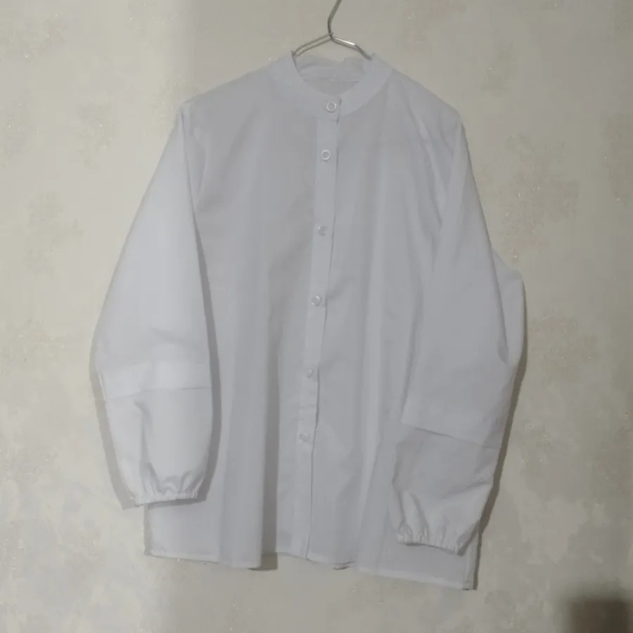 شومیز سفید آستین‌کشی