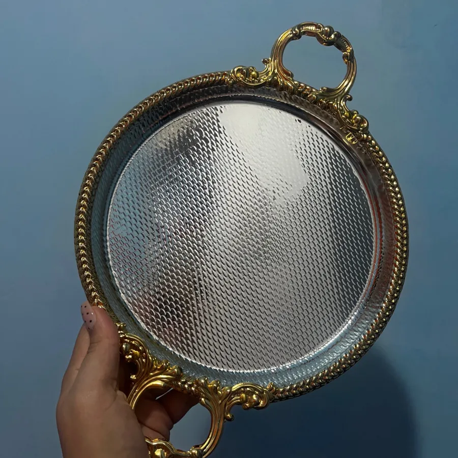 ست سینی استیل و قندان