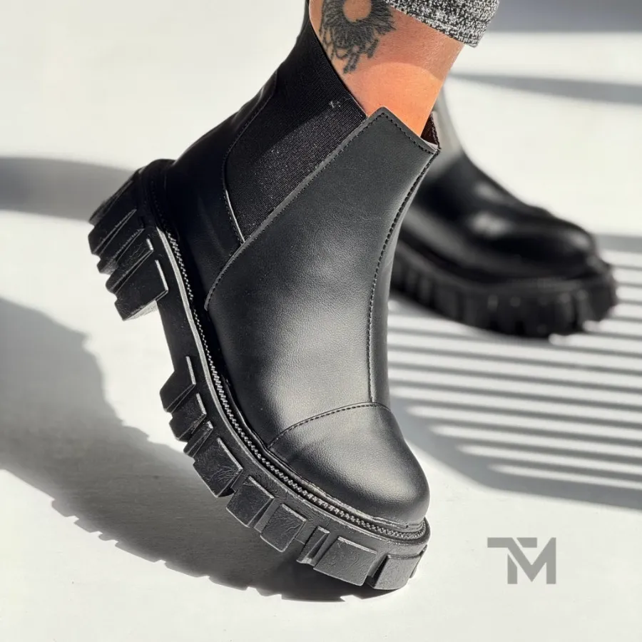 نیم بوت شیک بغل کش مشکی