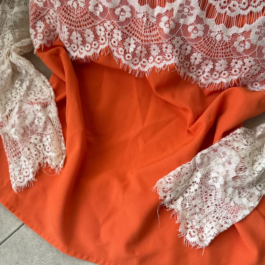 بلوز بولیز گیپوری نارنجی