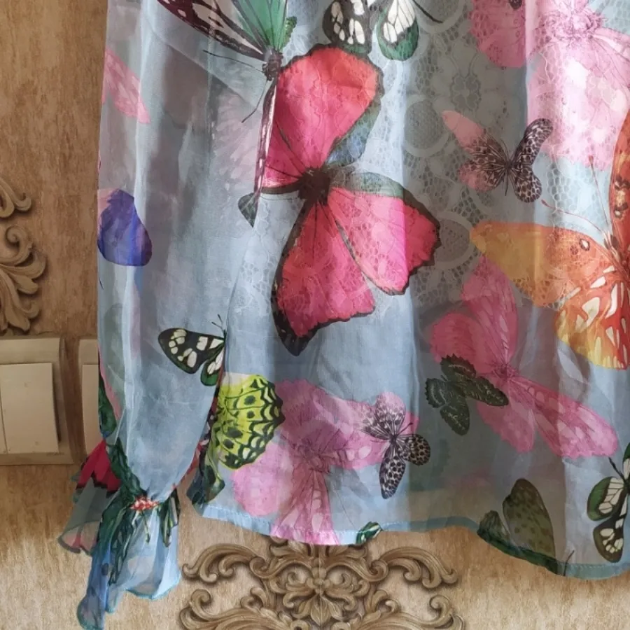 شومیز حریر با آستر گیپور