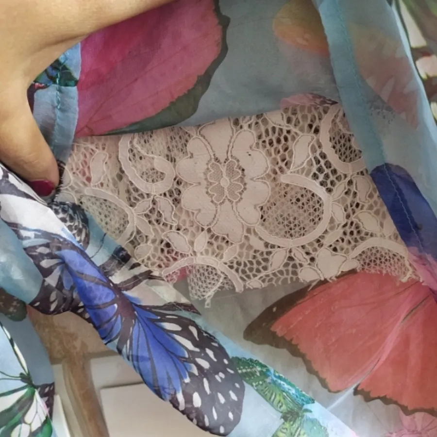 شومیز حریر با آستر گیپور