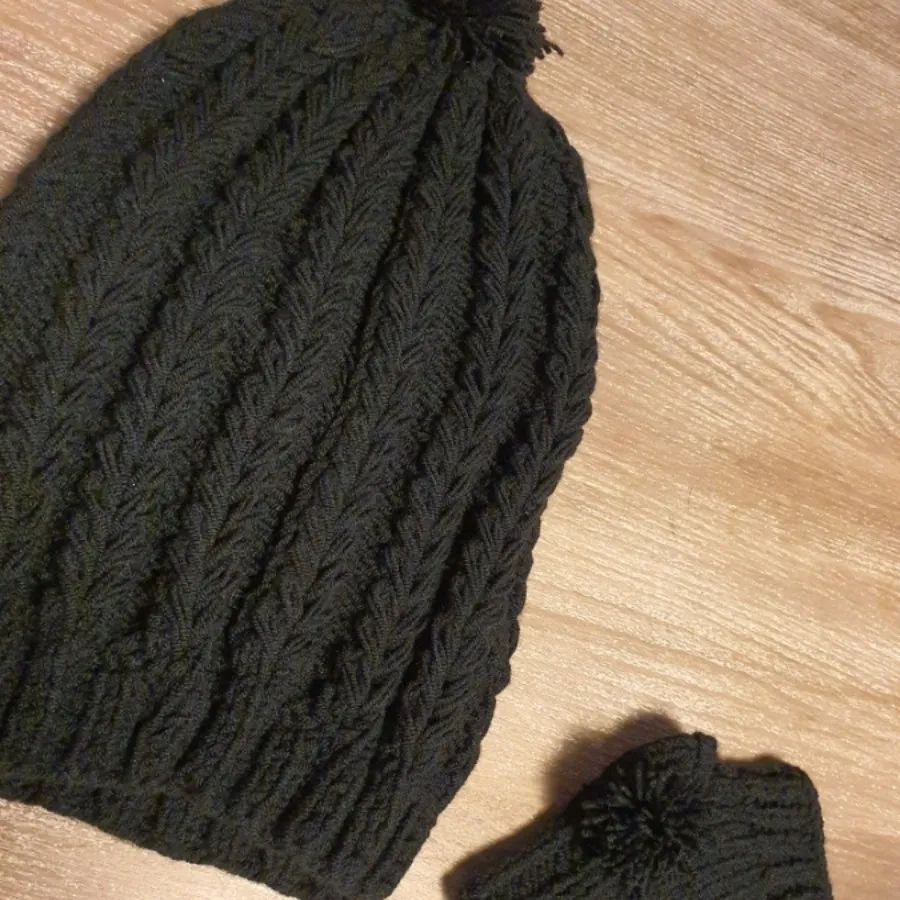 ست کلاه و دستکش دستباف