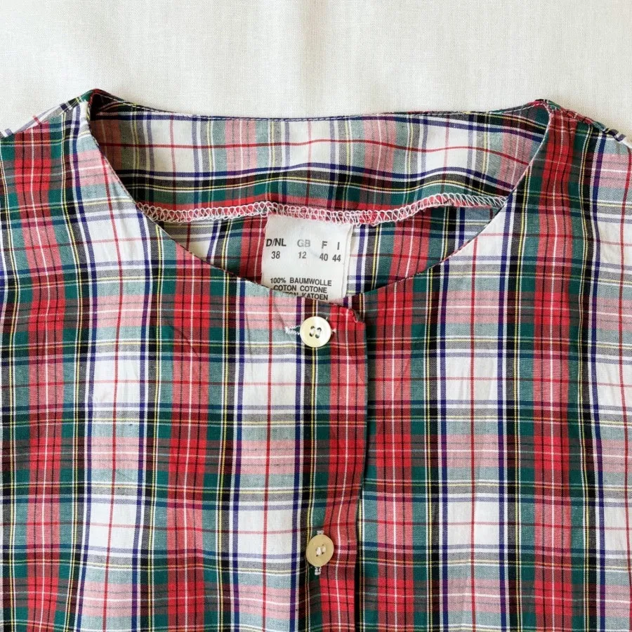 شومیز چهارخونه کیوت