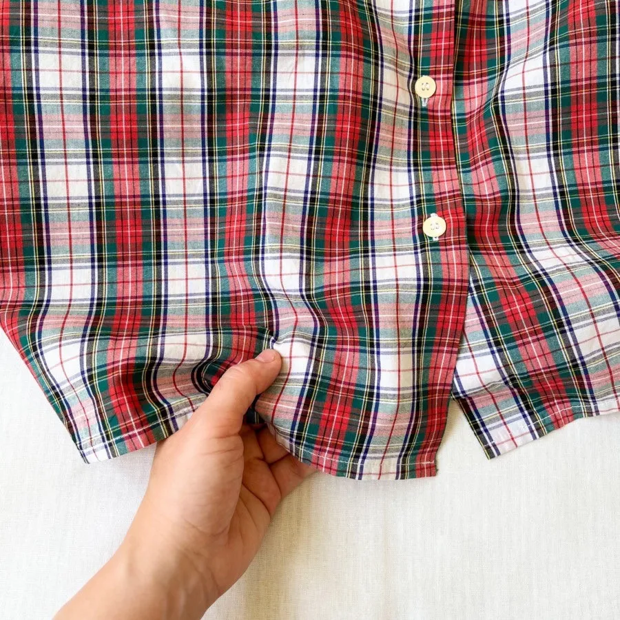 شومیز چهارخونه کیوت