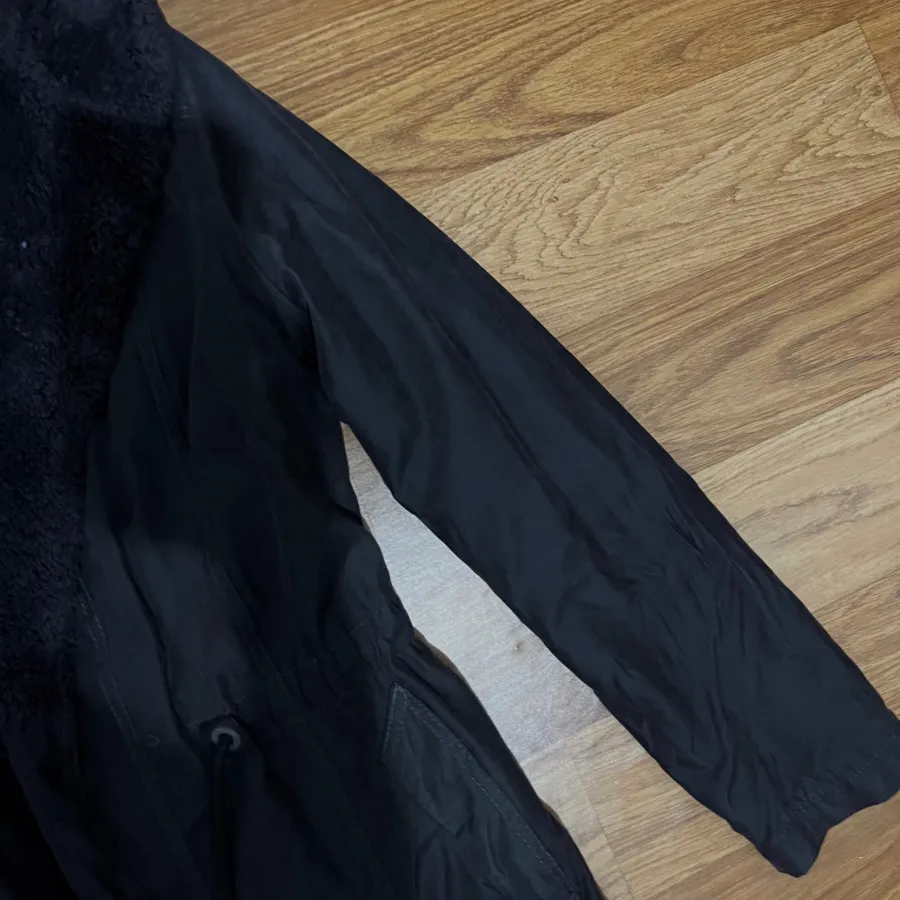 پالتو گرم مشکی کلاه دار