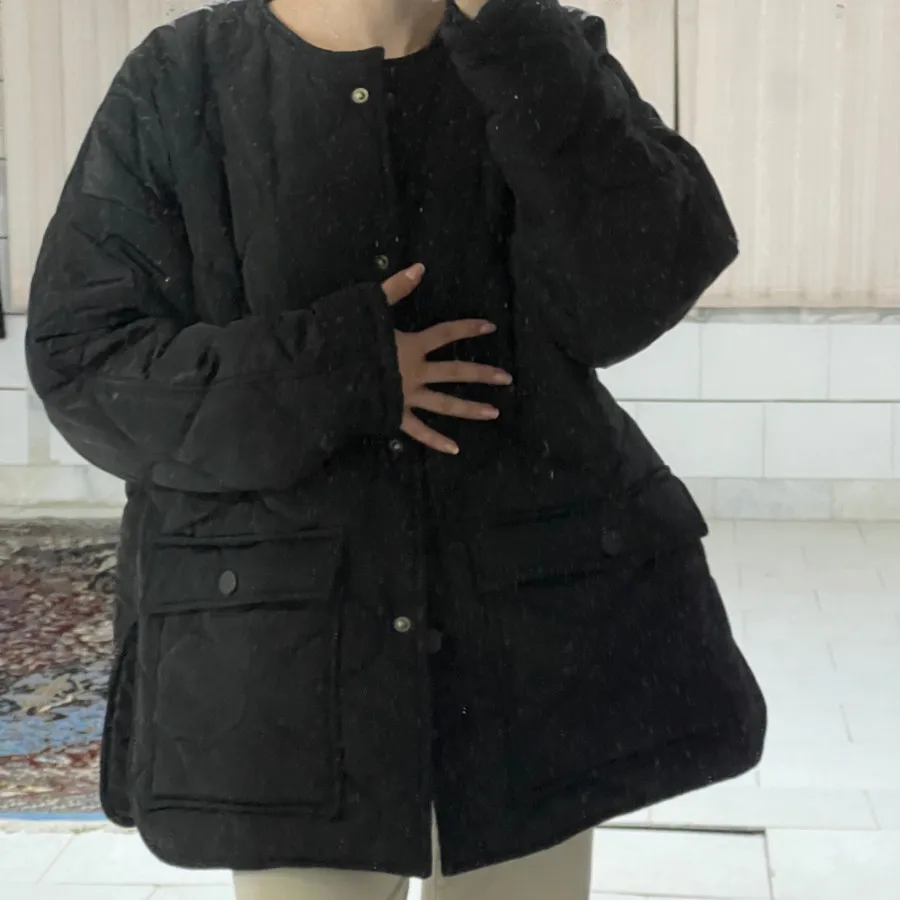 کاپشن مشکی عروسکی گنده