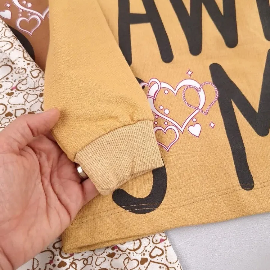 بلوز و شلوار قلبی دورنگ