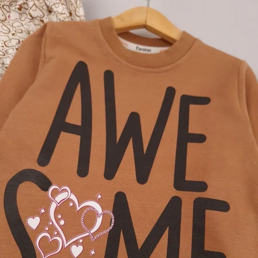 بلوز و شلوار قلبی دورنگ