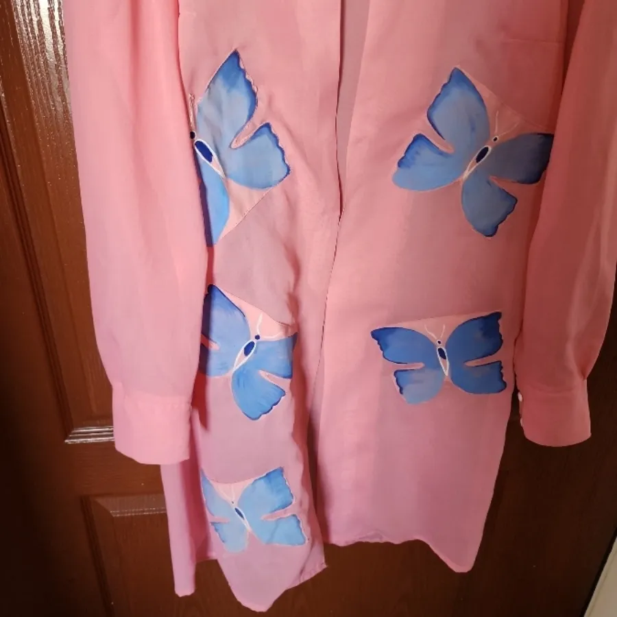 رویه  حریر شیک نقاشی شده