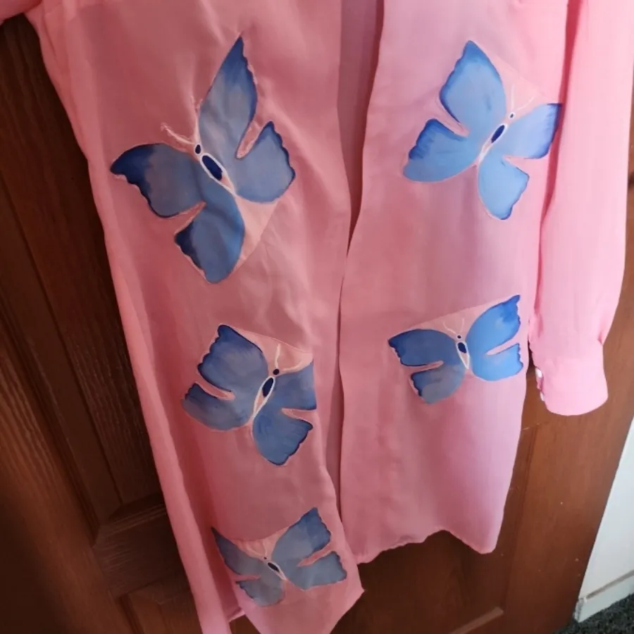 رویه  حریر شیک نقاشی شده