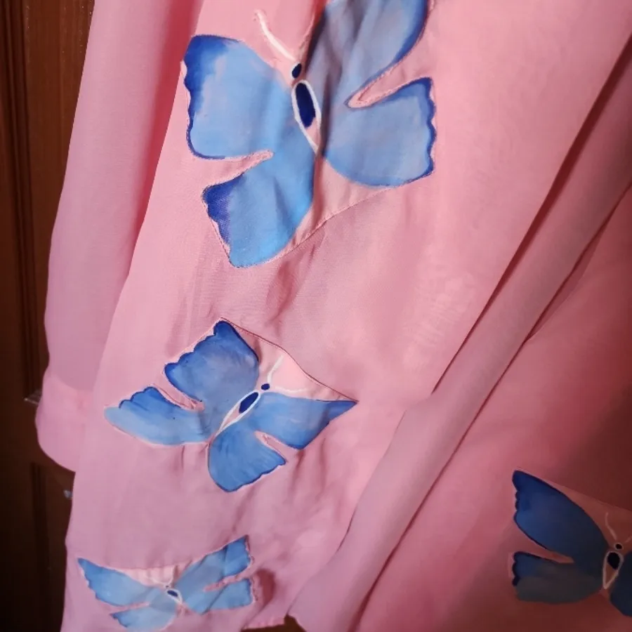 رویه  حریر شیک نقاشی شده