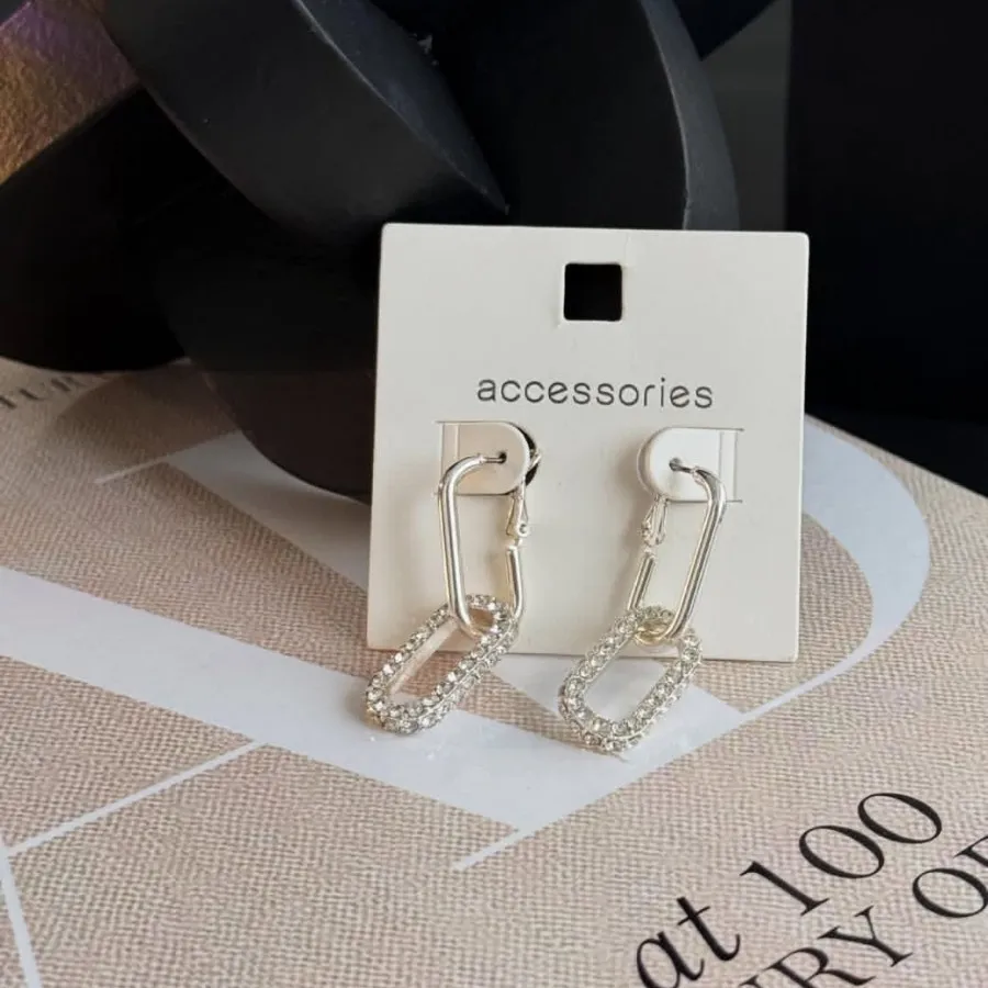 گوشواره زنجیری نگین دار