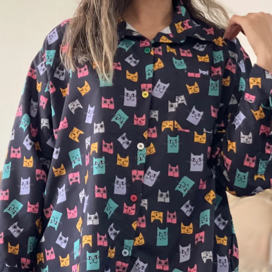 شومیز طرح گربه