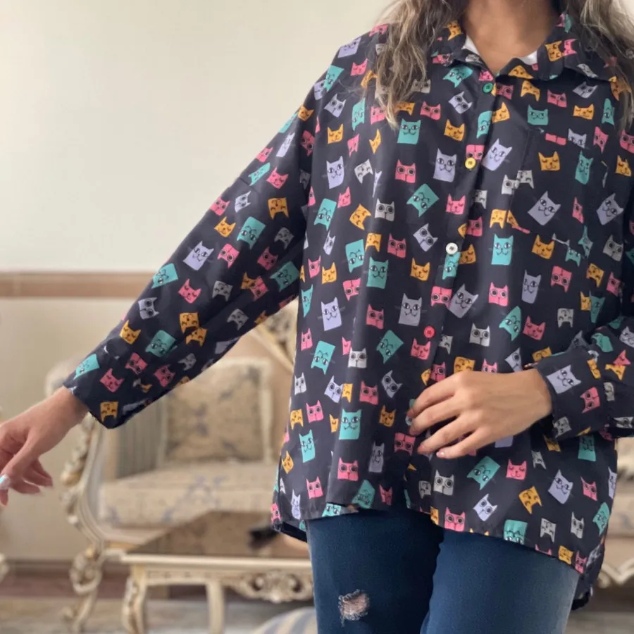 شومیز طرح گربه