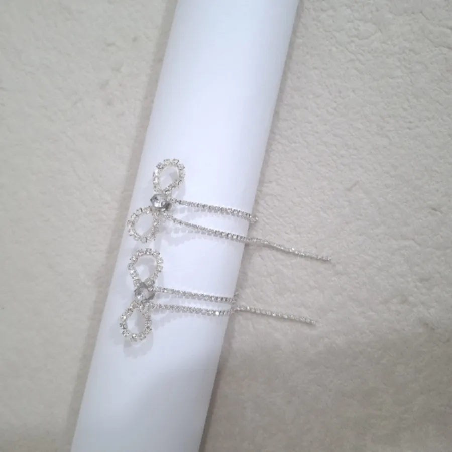 گوشواره پاپیونی نگینی